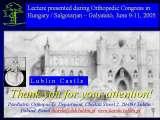 TORTICOLLIS/Wry Neck/Kr�cz szyi/LECTURE in Hungary